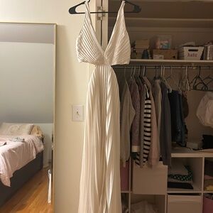 The A&F Giselle Pleated Cutout Maxi Dress